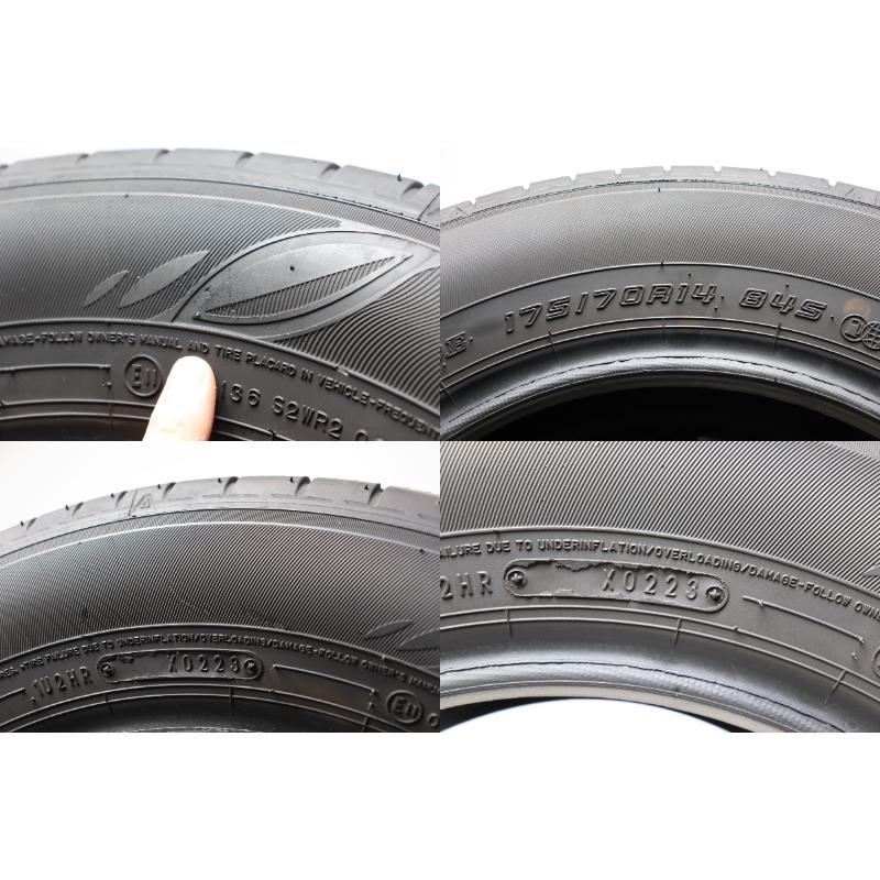 A-743(送料無料/代引きOK)ランクE.D 中古 175/70R14 ダンロップ エナセーブEC300+ 2023年 7〜7.5分山 夏タイヤ 4本SETの画像