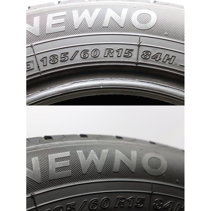 A-780(送料無料/代引きOK)ランクS.D 中古 185/60R15 ブリヂストン NEWNO 2024年 8分山 夏タイヤ 4本SET バリ溝の画像
