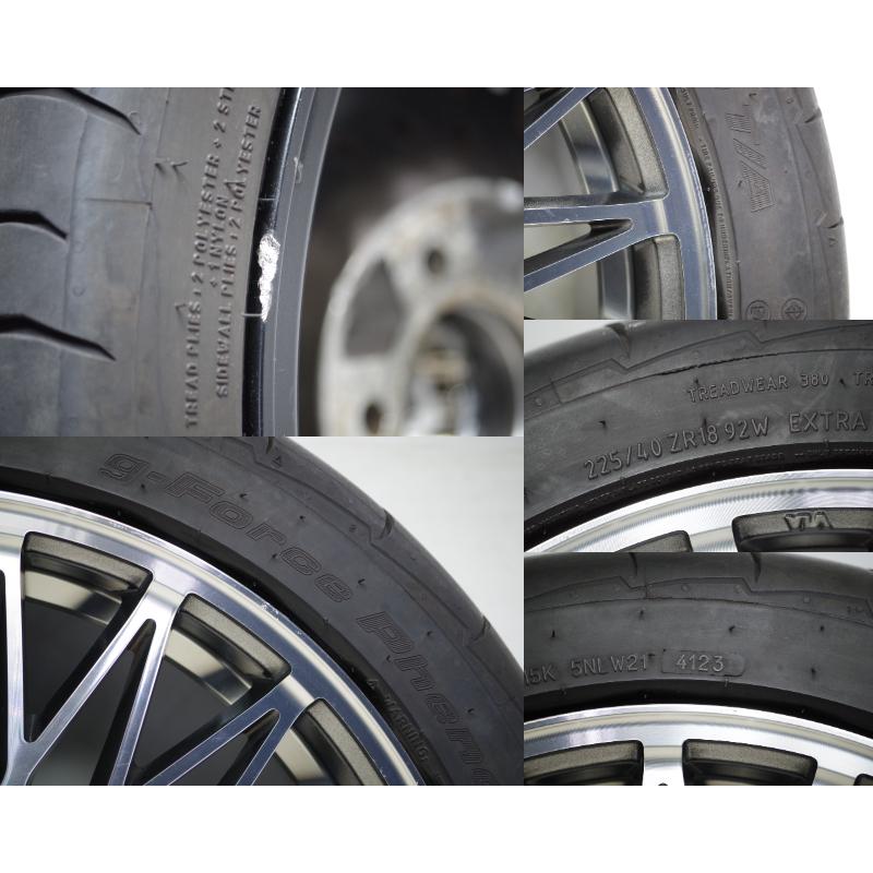 A-83(送料無料/代引きOK)中古 225/40R18 BF グッドリッチ 2023年 18x7.5J 5H/100 +48 BADX ロクサーニ パヴォーネ 社外アルミ 夏タイヤの画像