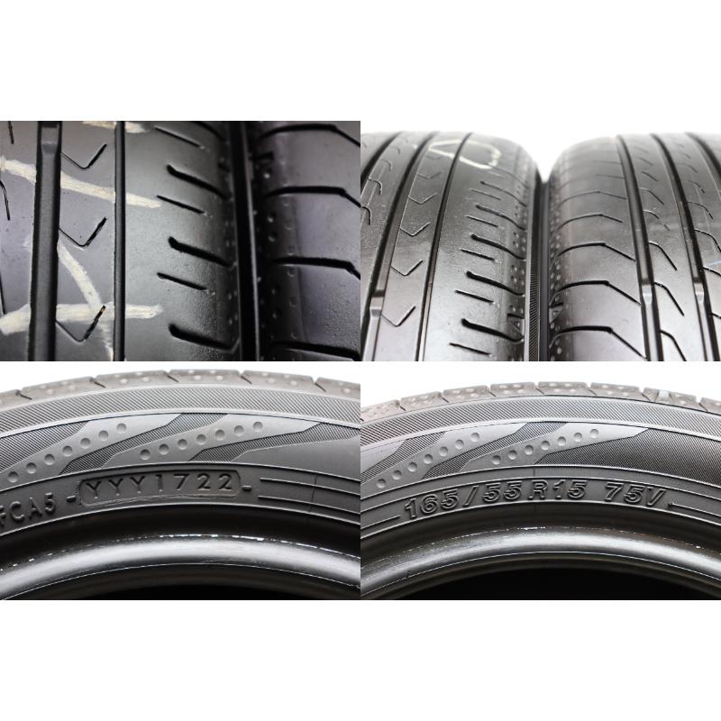 A-863(送料無料/代引きOK)ランクE 中古 165/55R15 ヨコハマ ブルーアースRV03 2022年 7.5〜8分山 夏タイヤ 4本SETの画像