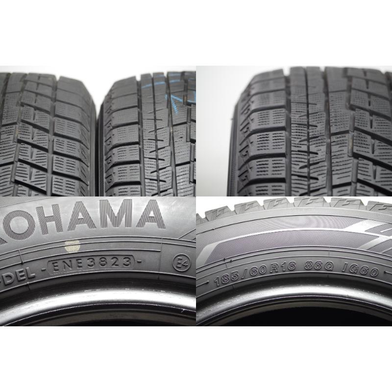V-283(送料無料/代引きOK)ランクE 中古 185/60R16 ヨコハマ アイスガードiG60 2023年 7.5〜8分山 スタッドレス 2本SETの画像