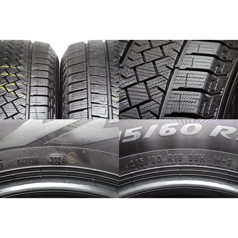 V-424(送料無料/代引きOK)ランクE 中古 215/60R16 ピレリ アシンメトリコ 2024年 8.5分山 スタッドレス 2本 エアーチェック済み | ICE ASIMMETRICO | 06