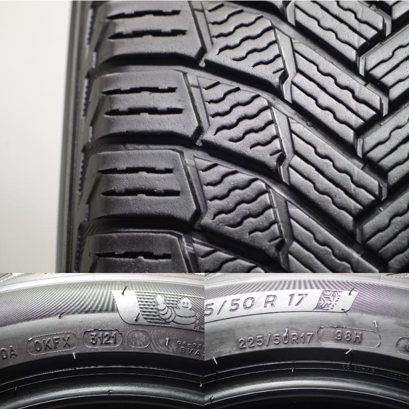V-676(送料無料/代引きOK)ランクｎ 中古 225/50R17 ミシュラン X-ICE SNOW 2021年 8分山  スタッドレス 2本SET バリ溝♪の画像
