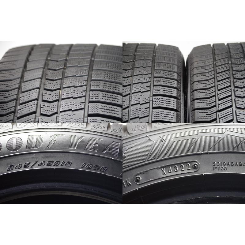 V-776(送料無料/代引きOK)ランクE 中古 245/45R18 グッドイヤー アイスナビ8 2022年 7.5〜8分山 スタッドレス 2本SET１の画像