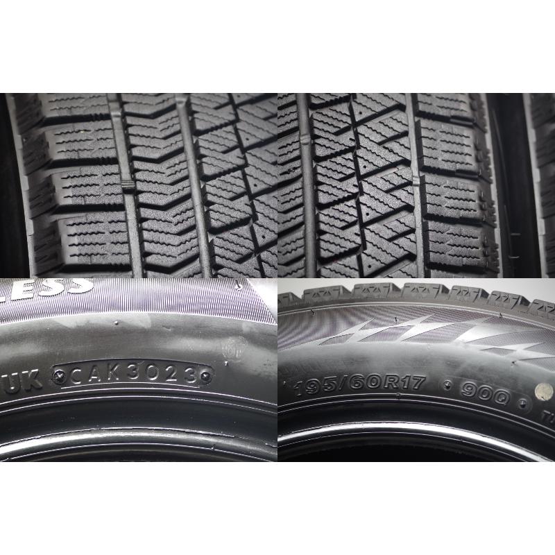 V-818(送料無料/代引きOK)ランクE 中古 195/60R17 ブリヂストン ブリザックVRX2 2023年 8〜8.5分山 スタッドレス 2本の画像
