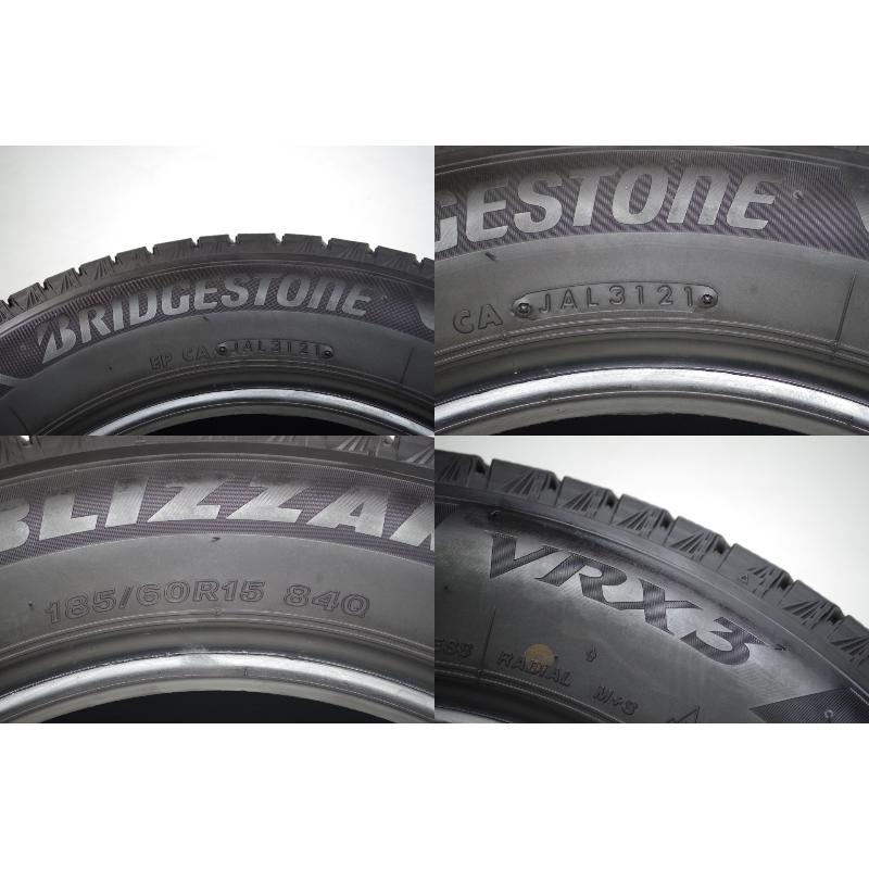 V-855(送料無料/代引きOK)ランクE 中古 185/60R15 ブリヂストン ブリザックVRX3 2021年 9分山 スタッドレス 1本SET バリ溝♪ | ブリザック VRX3 | 05