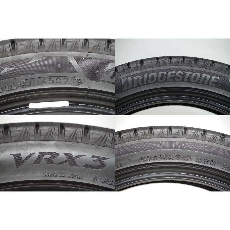 V-859(送料無料/代引きOK)ランクE.D 中古 235/40R18 ブリヂストン ブリザックVRX3 2021年 8分山 スタッドレス 1本SETの画像