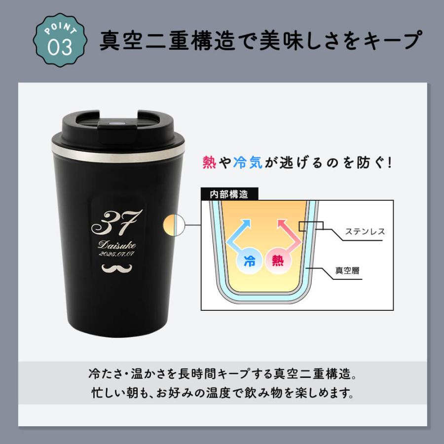タンブラー 400ml 名入れ 名前入り 蓋付き カフェ コンビニカップ対応