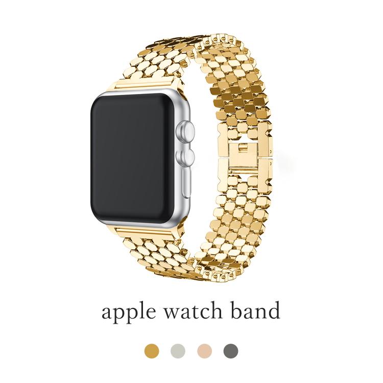 アップルウォッチ バンド ベルト スレンレス おしゃれ かわいい 対応 交換 調整 ブランド 黒 金 銀 高級 Apple Watch Series Se 6 5 4 3 42mm 44mm 40mm 38mm Moku Mokumoku 通販 Yahoo ショッピング