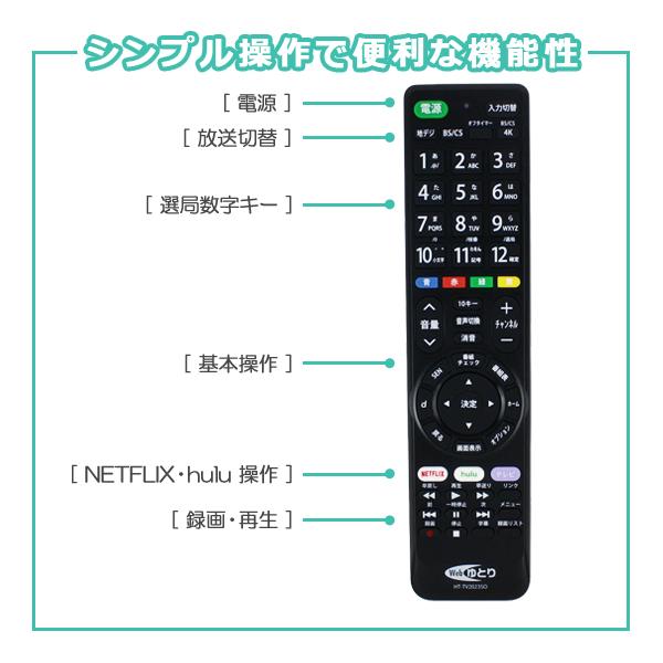 Webゆとり テレビリモコン TV ソニー用 ブラビア専用 SONY BRAVIA 設定