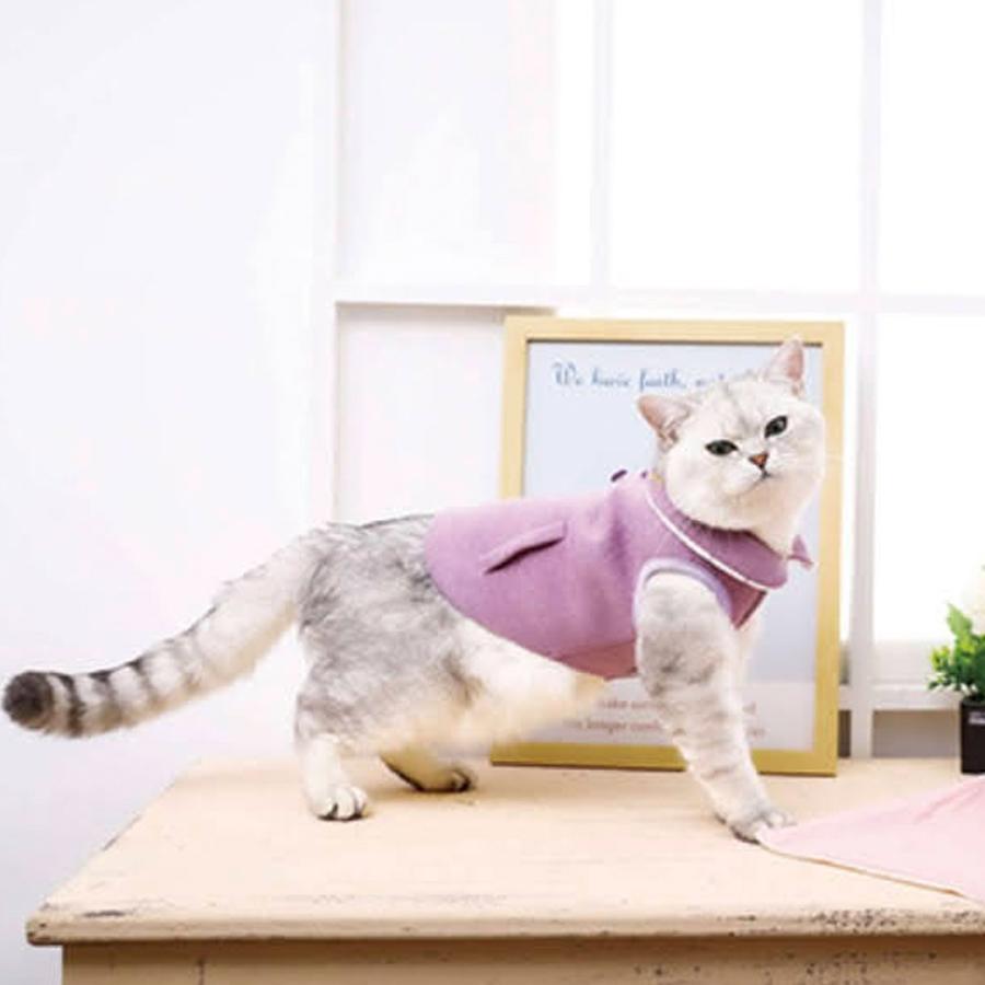 猫 服 猫服 ペット服 冬服 おしゃれ 着せやすい 猫の服 Untoutou 暖か ワンピース 飾りポケット ピンク パープル Pcl0169 Pet Life インテリア Moa Glow 通販 Yahoo ショッピング