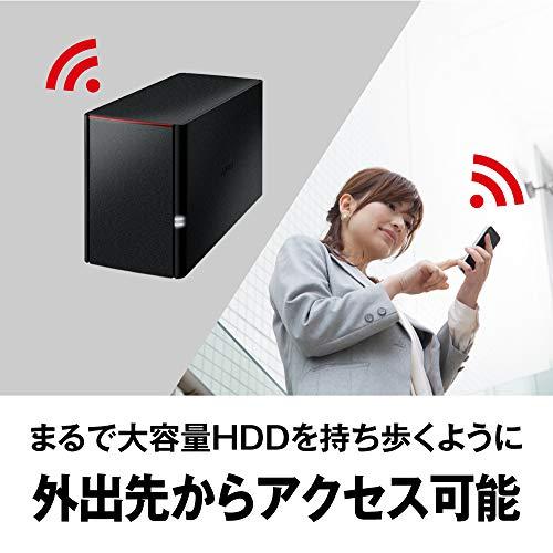 BUFFALO NAS スマホ/タブレット/PC対応 ネットワークHDD 2TB LS220D0202G 【データを守るRAID1対応モデル】 2TB LS220D0202G
