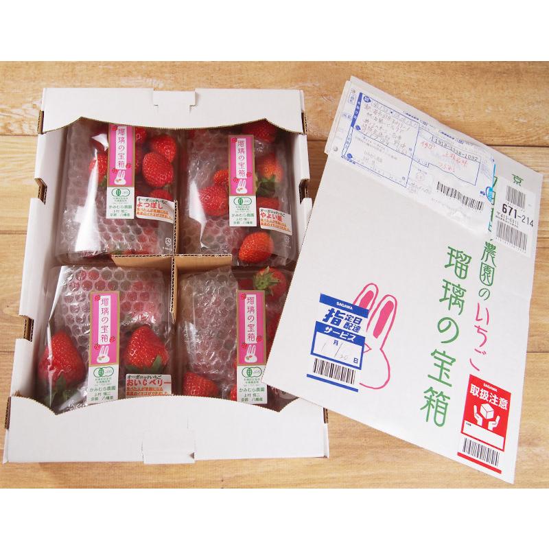 京都府産　オーガニック　有機いちご　１ｋｇ【秀品】有機JAS・京都八幡産イチゴ【送料無料】＜クール冷蔵便＞ | オーガニック | 08