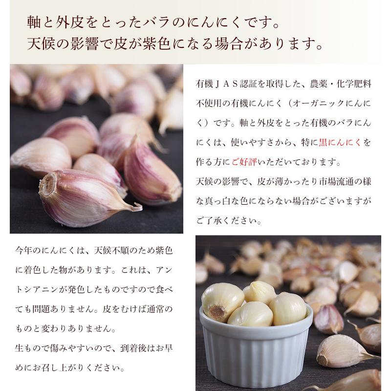 オーガニック青森県田子町産　有機にんにく　バラ詰め　２ｋｇ【送料無料】お買得・ニンニク・有機栽培・無農薬・無化学肥料・Organic・garlic |  | 02