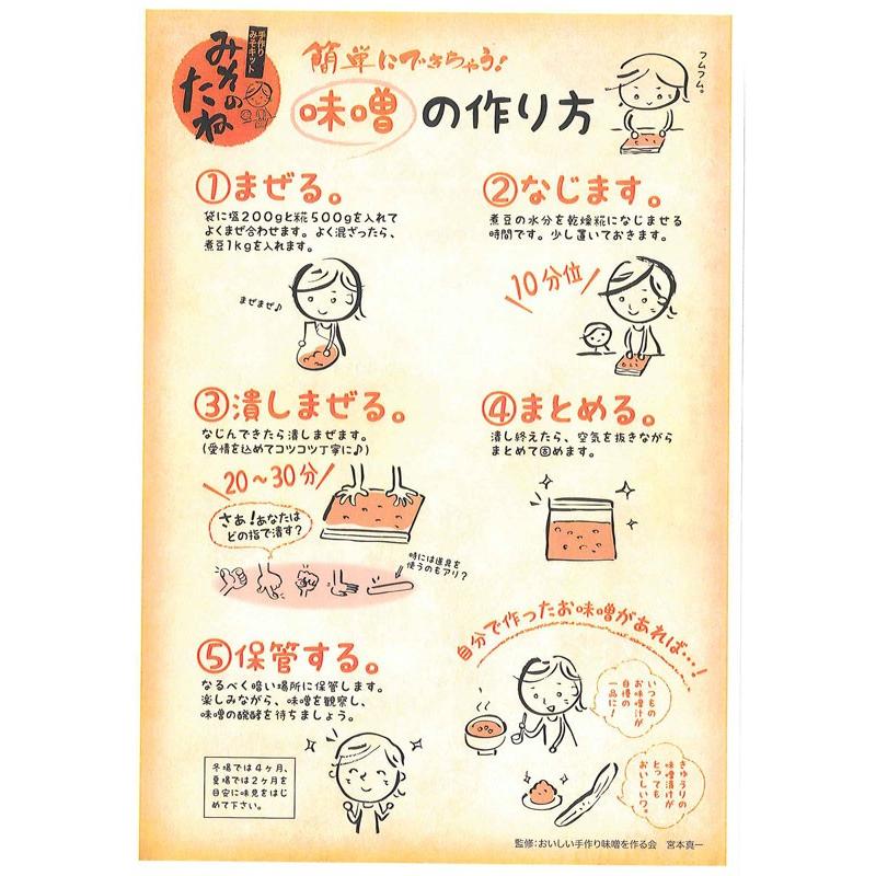 農薬化学肥料を使用していない原料を１００％使用した　手作りみそキット　みそのたね　送料無料 |  | 02