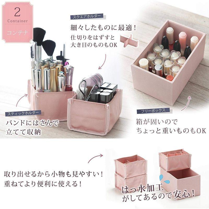 大人気 カスタマイズできるとっておきのメイクボックス アラベスク ワイド ロイヤルネイビー 【I2150409337】(11905円)