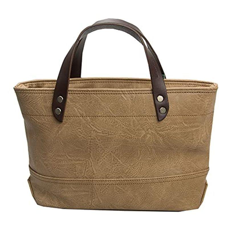 ムスタッシュ トートバッグ B5 メンズ Vye 4809 合皮 小さめ B5 メンズ手提げバッグ 合皮 ベージュ ミニトートバッグ モアア商店2 Vye 4809 大手チェーン店