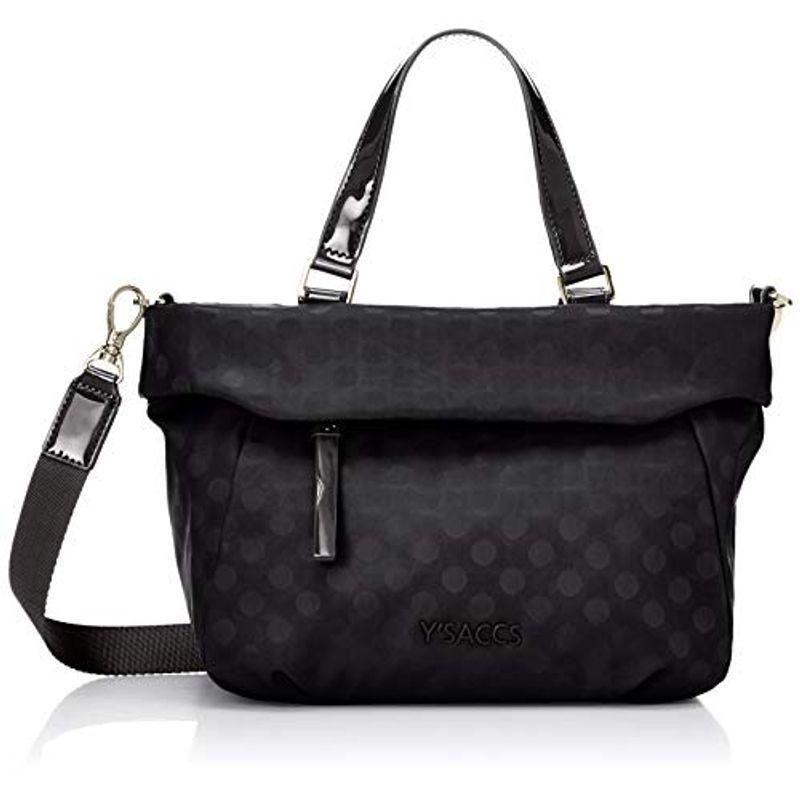 イザック トートバッグ PolkaDots口折れミニトート レディース ブラック