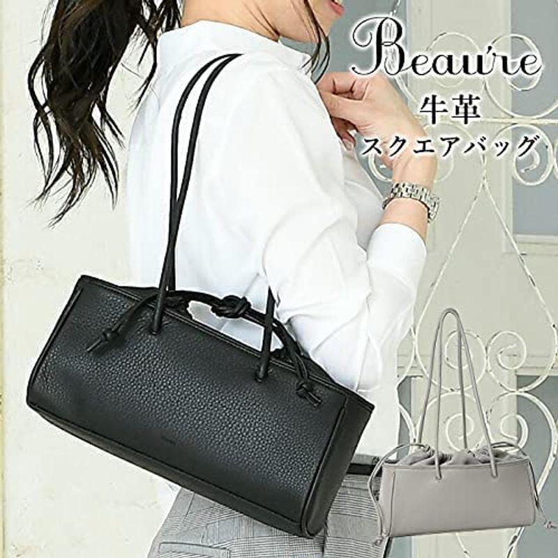 ヴュレ 本革 B バッグ ショルダーバッグ レディースファッション 巾着 レディース スクエア グレー 本革 モアア商店2