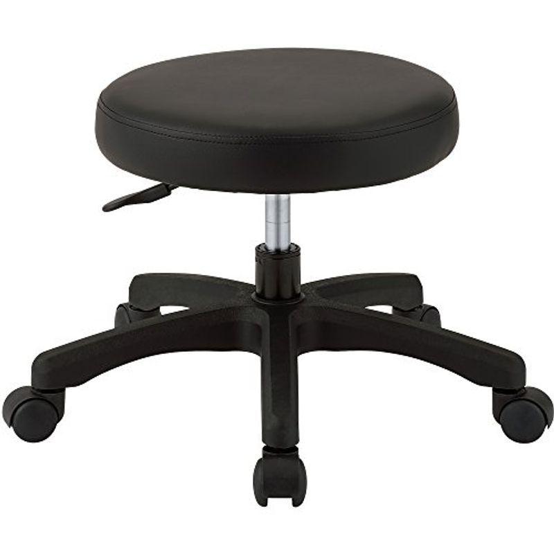 ナカバヤシ ラウンドチェア ロータイプ ブラック RZR-001BK