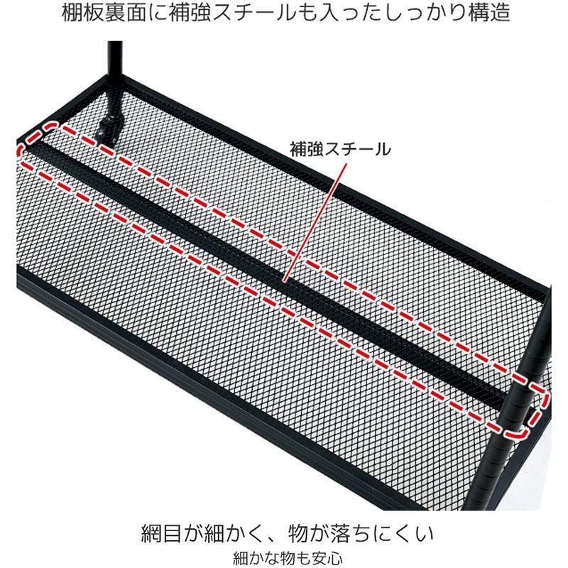 山善 ハンガーラック (ワードローブ) 服・カバン・小物がこれ1つで収納できる 頑丈 (全体耐荷重110?) キャスター付き 幅90.5×奥 幅90 ハンガーラック ワードローブ 服 カバン 小物がこれ1つで収納できる 頑丈 全体耐荷重110 キャスター付き 5×奥