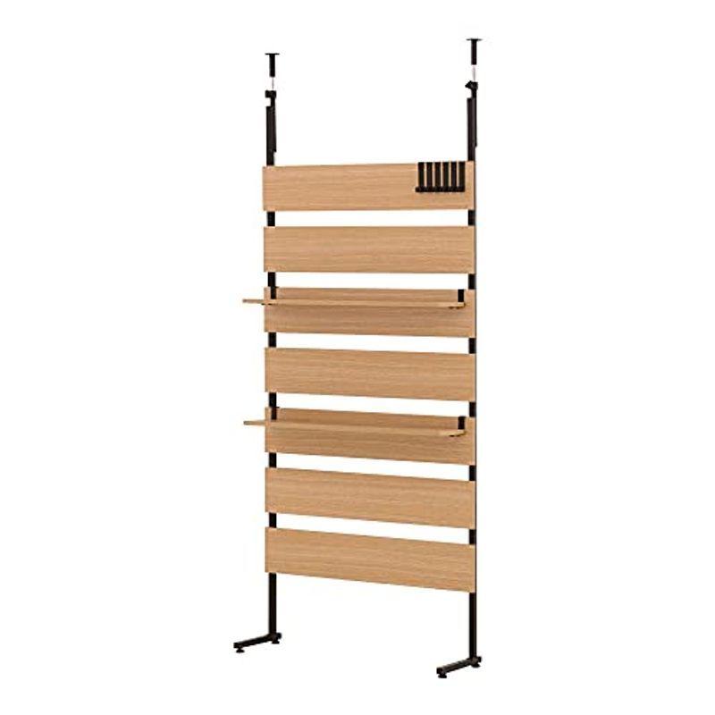 佐藤産業 WALF ウォールシェルフ ウォールラック 幅80cm 奥行25cm 高さ196~254cm ナチュラル WA240-80 NA