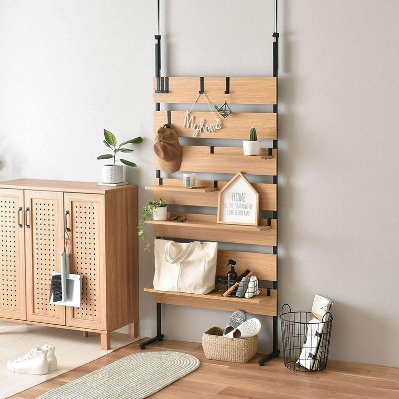 佐藤産業 WALF ウォールシェルフ ウォールラック 幅80cm 奥行25cm 高さ196~254cm ナチュラル WA240-80 NA 254cm WALF ウォールシェルフ ウォールラック 幅80cm 奥行25cm 高さ196 ナチュラル WA240 NA サイズ