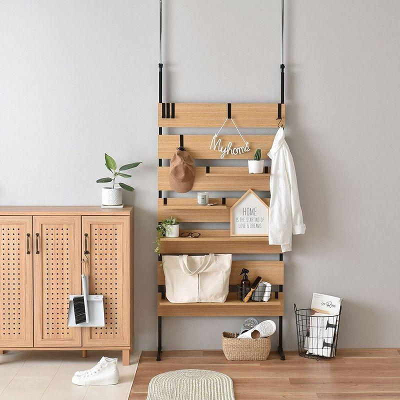 佐藤産業 WALF ウォールシェルフ ウォールラック 幅80cm 奥行25cm 高さ196~254cm ナチュラル WA240-80 NA 254cm WALF ウォールシェルフ ウォールラック 幅80cm 奥行25cm 高さ196 ナチュラル WA240 NA サイズ