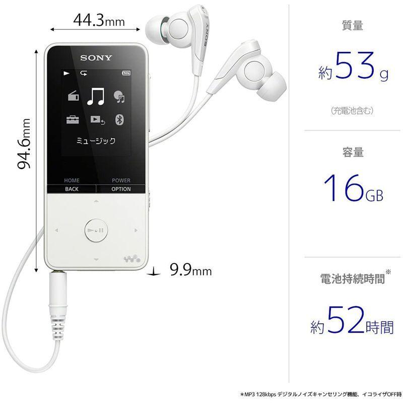 ソニー ウォークマン Sシリーズ 16GB NW-S315 : MP3プレーヤー Bluetooth対応 最大52時間連続再生 イヤホン付属 ウォークマン Sシリーズ 16GB NW S315 MP3プレーヤー Bluetooth対応 最大52時間連続再生 イヤホン付属