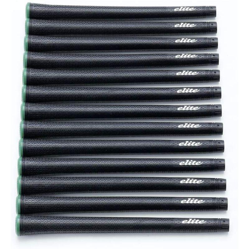 elitegrips (エリートグリップ) ゴルフ グリップ TD50C TOUR 13本セット ブラック/グリーン バックライン有り TOUR TD50C エリートグリップ ゴルフ グリップ 13本セット ブラック/グリーン バックライン有り