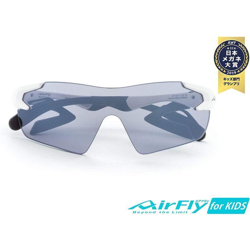 アウトレット公式店 AirFly(エアフライ) ノーズパッドレススポーツサングラス キッズサイズ AF-901 C-2K ホワイトフレーム AF-901 C-2