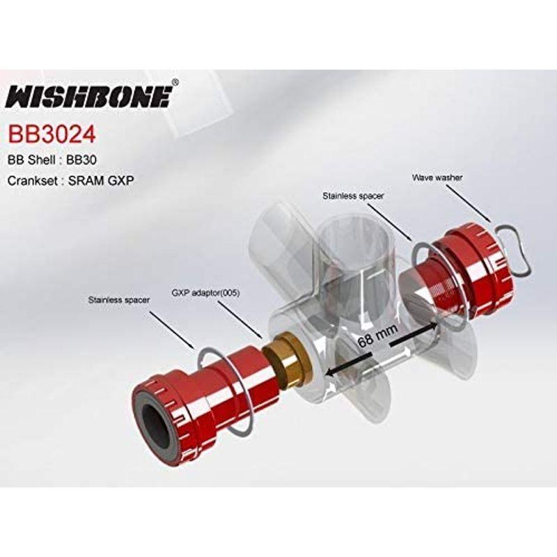 ウィッシュボーン BB3024 シマノホローテック2&スラムGXPクランク用