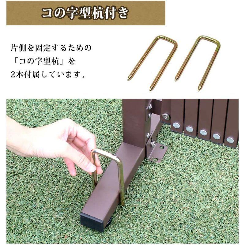 アルマックス(Almax) アルミ伸縮フェンスキャスター付き(木目調 ブラウン) 高さ1m×幅5m QXG1050WBN 1台 Almax アルミ伸縮フェンスキャスター付き 木目調 ブラウン 高さ1m×幅5m QXG1050WBN 1台