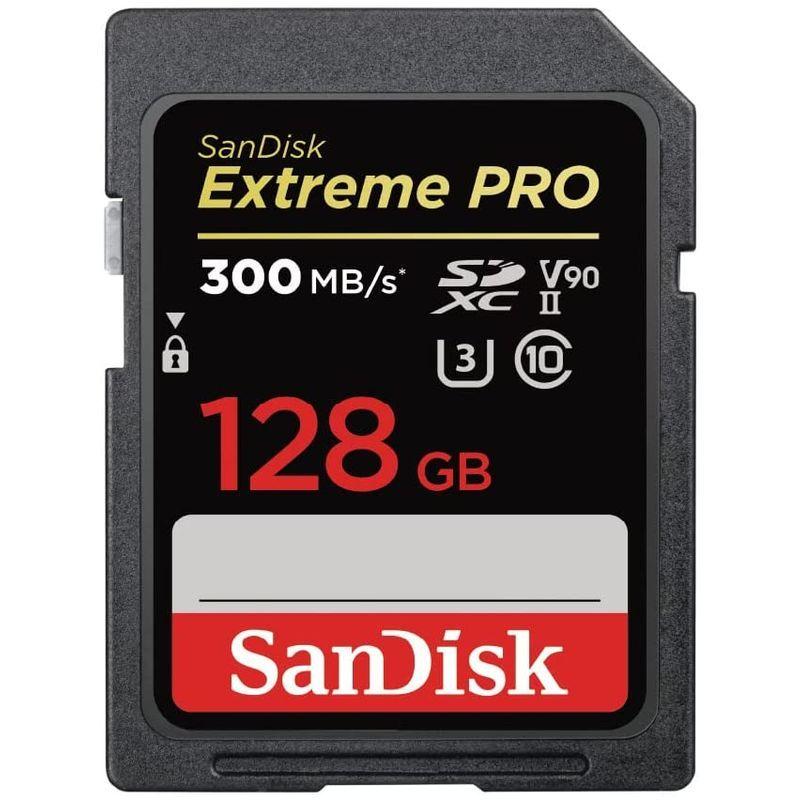 買い最安 サンディスク 正規品 SDカード 128GB SDXC Class10 UHS-II V90 読取最大300MB/s SanDisk Ex