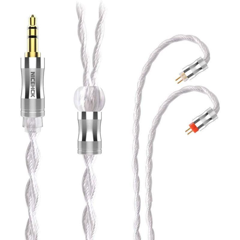 NICEHCK WhiteCrane 4芯 イヤホンケーブル 銀メッキ古河PCUHD銅3.5mm 0.78 2Pin 金属製コネクタ リケー NICEHCK WhiteCrane 4芯 イヤホンケーブル 銀メッキ古河PCUHD銅3 5mm 2Pin 金属製コネクタ リケー