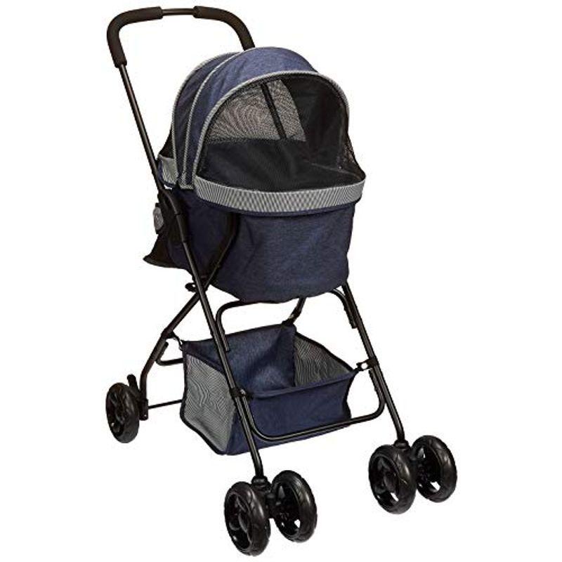 ジェックス わんわんカート スーパーライト 軽量3.6kg 自立式 ペット用カート デニム 犬用