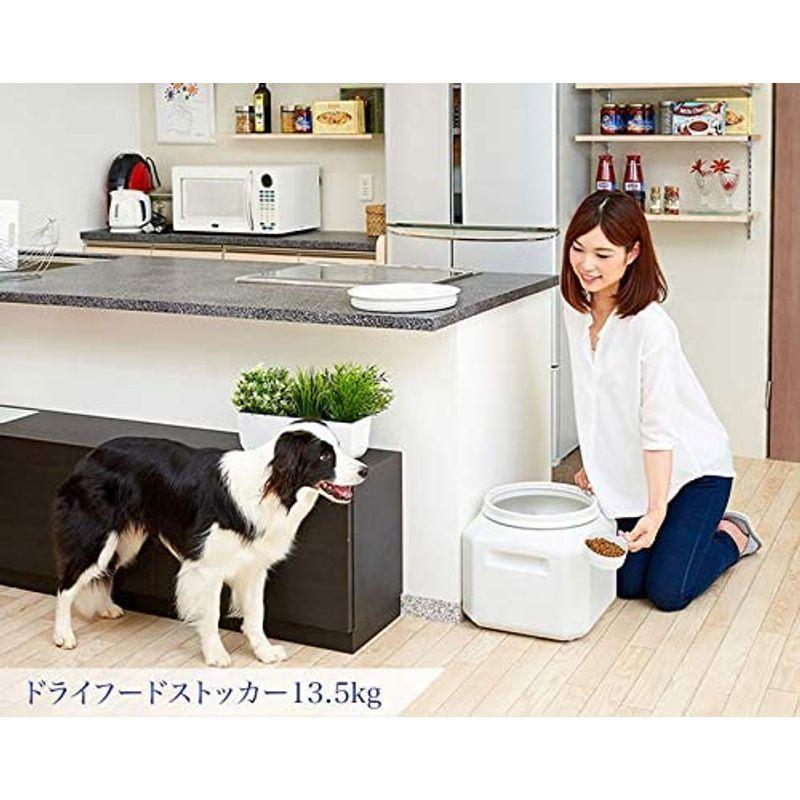 OFT ドライフードストッカー 13.5kg ドライフード キャットフード ドッグフード チモシー 牧草 ストッカー 保存容器 コンテナ ボ 5kg 約 本体 ドライフードストッカー ドライフード キャットフード ドッグフード チモシー 牧草 ストッカー 保存容器 コンテナ ボ サイズ スコップ