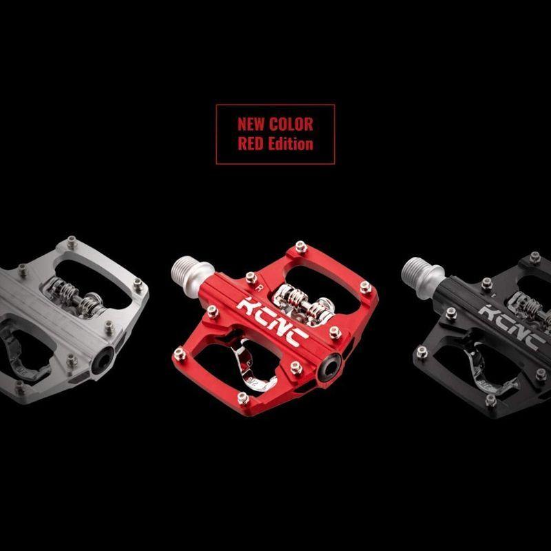 ケーシーエヌシー(KCNC) 自転車用ビンディングペダル レッド one size