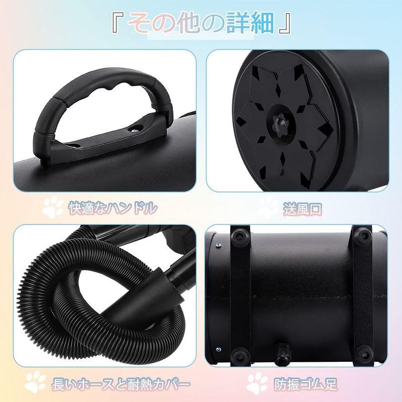 NEWTRY ペットドライヤー ペットヘアードライヤー ブロワー 無段階速度制御 送風機 3つのノズル付き 風速、温度調整可能 強いブロー力 強いブロー力 ペットドライヤー ペットヘアードライヤー ブロワー 無段階速度制御 送風機 3つのノズル付き 風速 温度調整可能