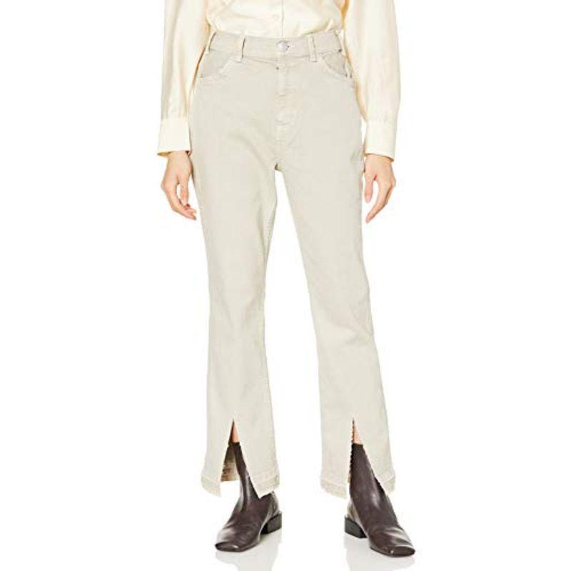 コエル テニスパンツ COEL×YANUK スリットデニムパンツ レディース グレージュ 25