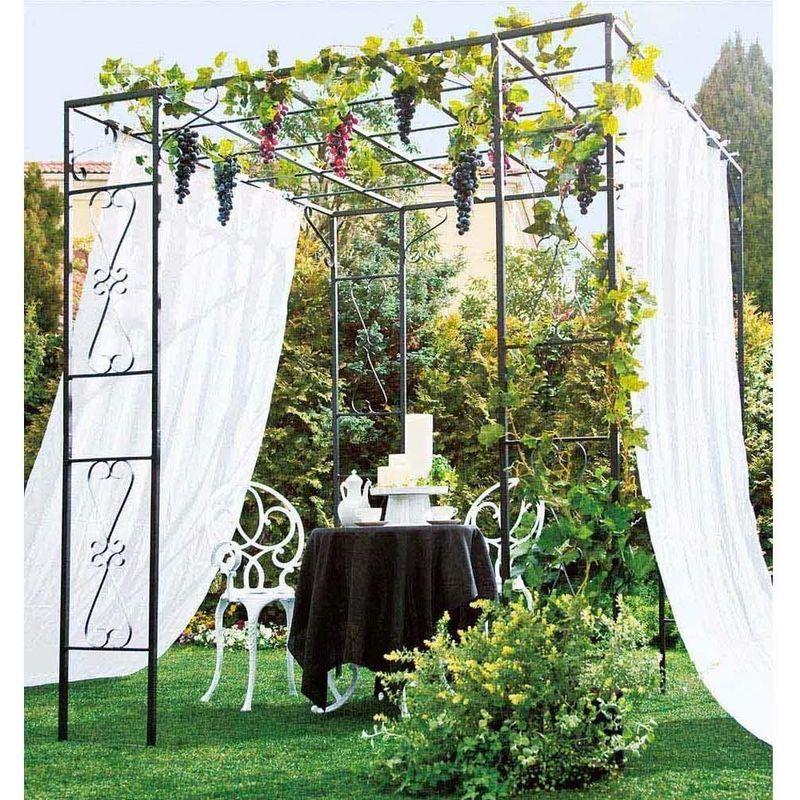 鉄製パーゴラ アイアン バラアーチ 果樹・くだもの棚 幅180奥行180高さ216cm PK-01 アイアン バラアーチ 果樹 くだもの棚 幅180奥行180高さ216cm PK 　