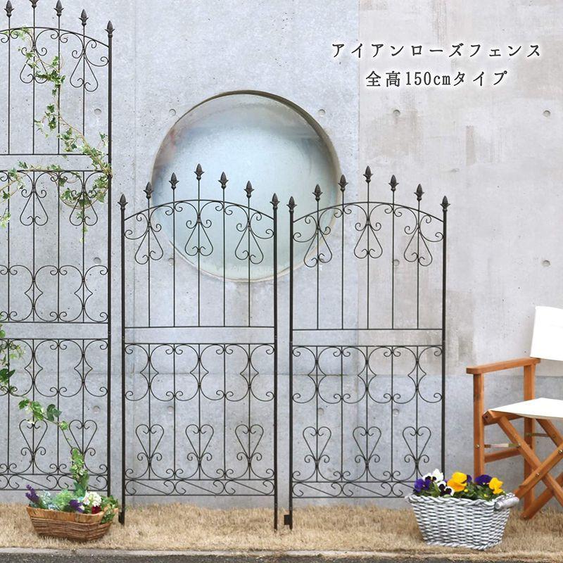 ガーデンガーデン アイアンローズフェンス ロータイプ 高さ150cm×幅62cm 2枚セット ホワイト トレリス IFROSE150CP2P 高さ150cm×幅62cm 2枚セット アイアンローズフェンス ロータイプ ホワイト トレリス IFROSE150CP2P サイズ