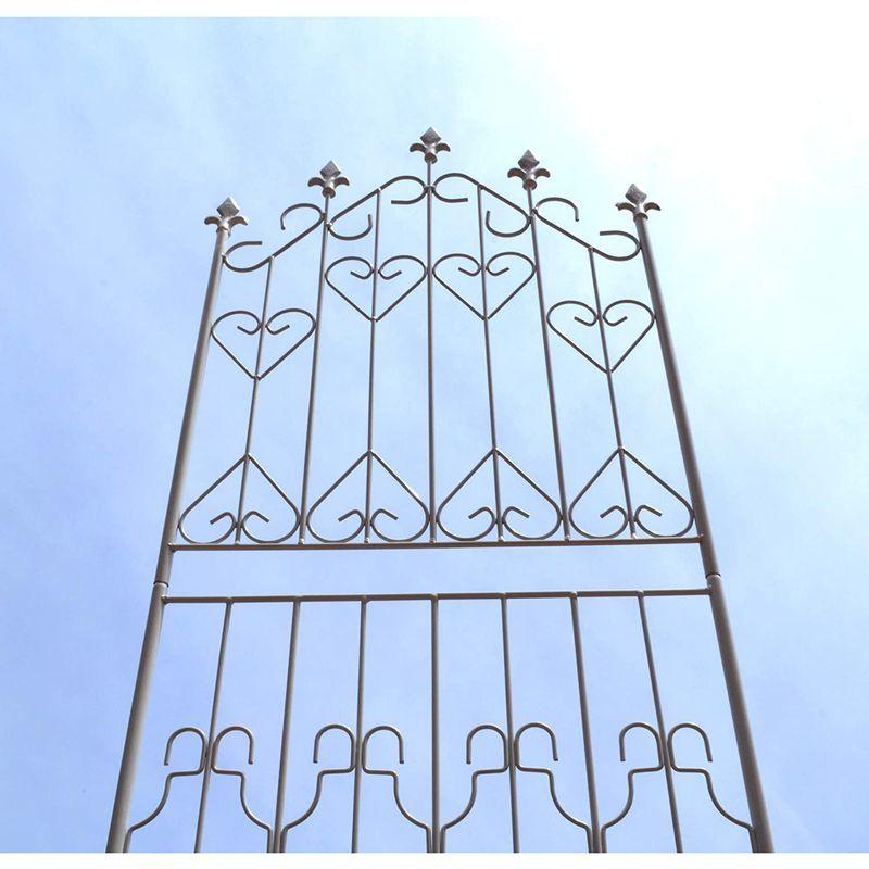 オンラインストア激安 ガーデンガーデン アイアンフェンス Nouveau(ヌーヴォー) ハイタイプ 高さ220cm×幅53cm 2枚セット ホワイト トレリス ハ
