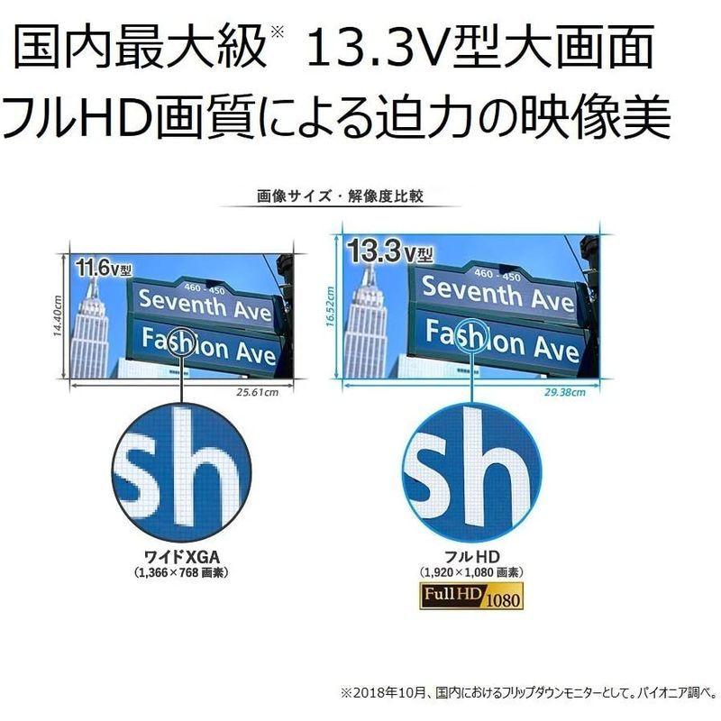 最安値❕ カロッツェリア(パイオニア) 13.3V型 フルHD フリップダウンモニター TVM-FW1300-B 【1810183027】(64752円)
