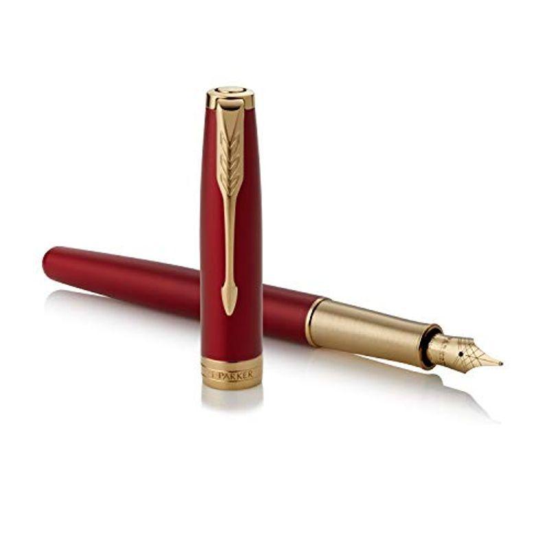 PARKER パーカー 万年筆 M 中字 ソネット レッドGT 1950774 両用式