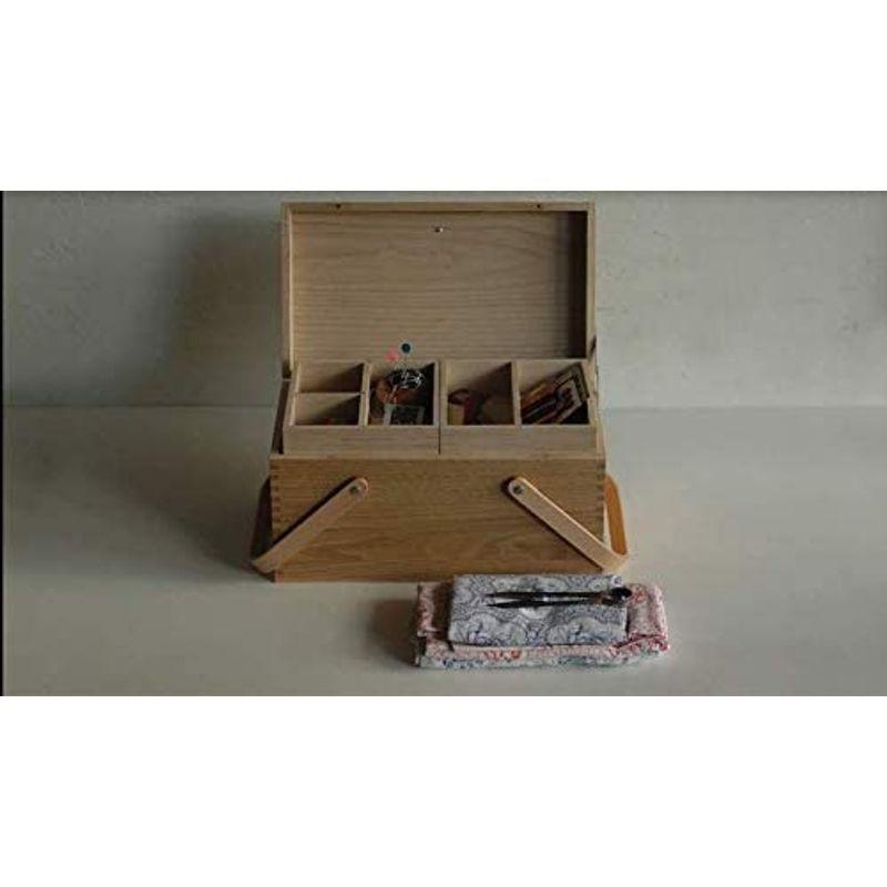 大人気新作倉敷意匠計画室 栗のソーイングボックス 木製 裁縫箱 日本製