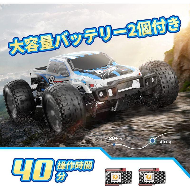 DEERC ラジコンカー オフロード 4WD こども向け 大人向け 高速 40km/h 大型 1/10スケール シェル2個 バッテリー2個 DEERC ラジコンカー オフロード 4WD こども向け 大人向け 高速 40km/h 大型 1/10スケール シェル2個 バッテリー2個