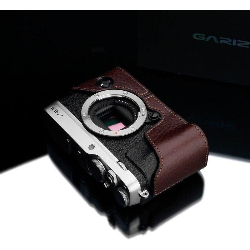 GARIZ FUJIFILM X-E3用 本革カメラケース XS-CHXE3BR ブラウン FUJIFILM E3用 本革カメラケース XS CHXE3BR ブラウン