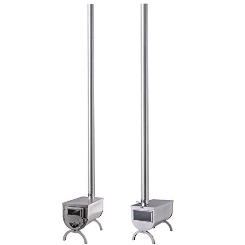 CHANGE MOORE 折りたたみ薪ストーブ 組立式 軽量2.8kg 304ステンレス コンパクト アウトドアコンロ キャンプ 収納袋付き