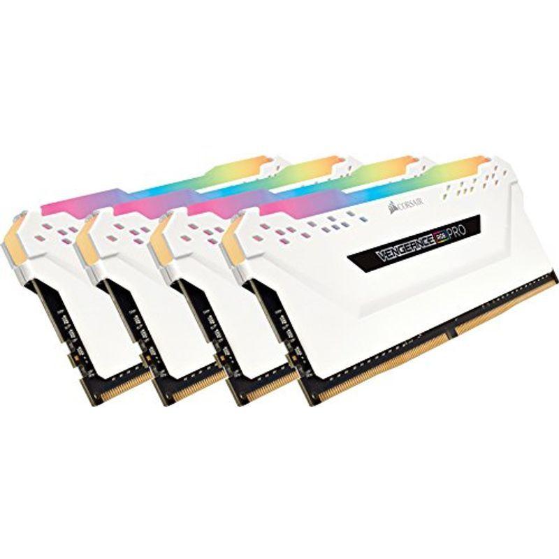 CORSAIR DDR4-3200MHz デスクトップPC用 メモリモジュール VENGEANCE RGB PRO シリーズ ホワイト 32